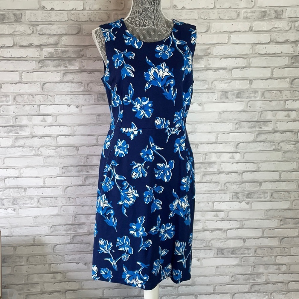 Lands End Floral Dress with Pockets